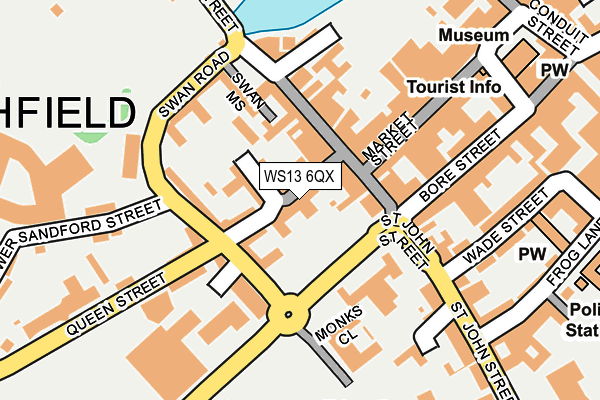 WS13 6QX map - OS OpenMap – Local (Ordnance Survey)