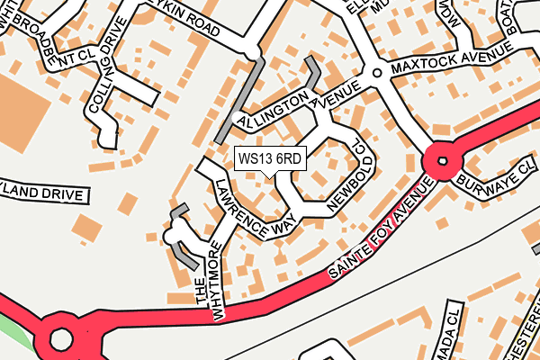 WS13 6RD map - OS OpenMap – Local (Ordnance Survey)
