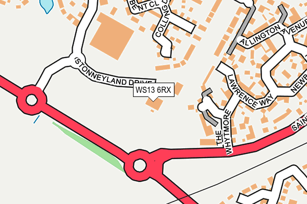 WS13 6RX map - OS OpenMap – Local (Ordnance Survey)