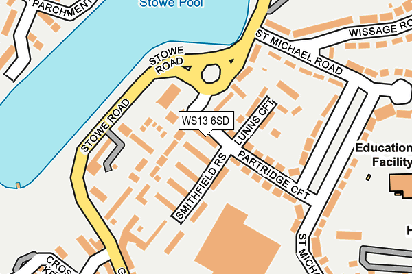 WS13 6SD map - OS OpenMap – Local (Ordnance Survey)