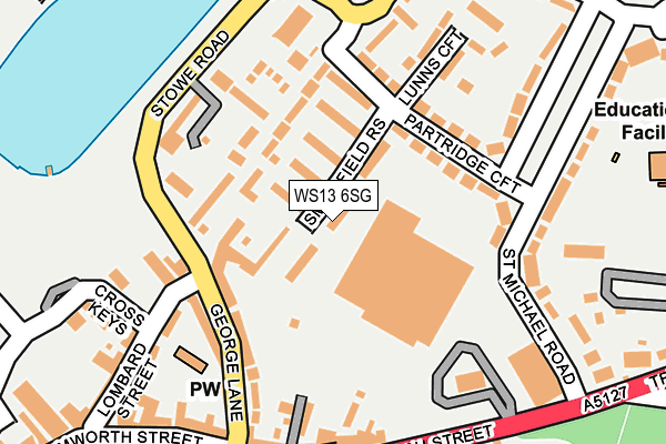 WS13 6SG map - OS OpenMap – Local (Ordnance Survey)