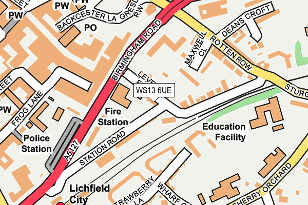 WS13 6UE map - OS OpenMap – Local (Ordnance Survey)