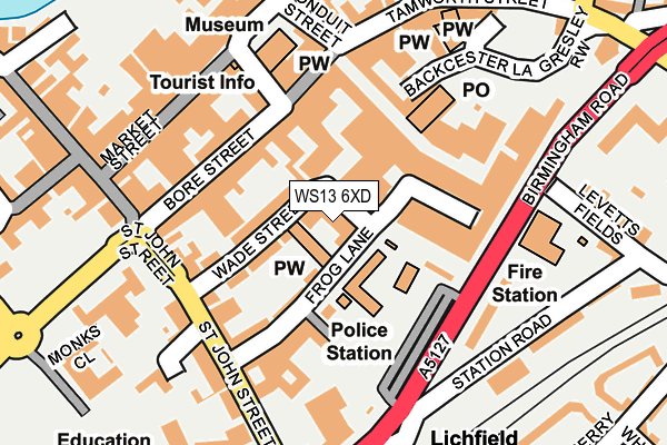 WS13 6XD map - OS OpenMap – Local (Ordnance Survey)