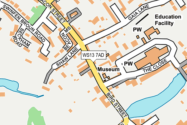 WS13 7AD map - OS OpenMap – Local (Ordnance Survey)