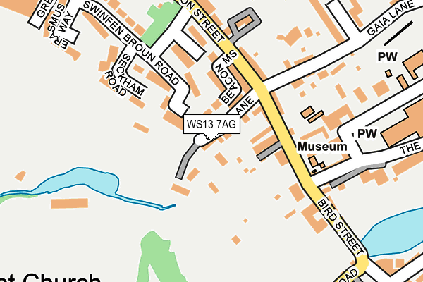 WS13 7AG map - OS OpenMap – Local (Ordnance Survey)