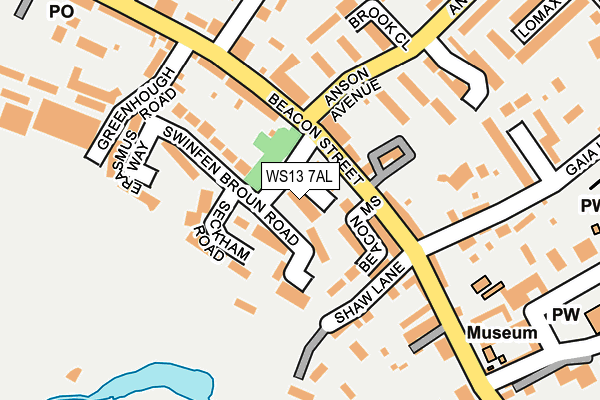 WS13 7AL map - OS OpenMap – Local (Ordnance Survey)