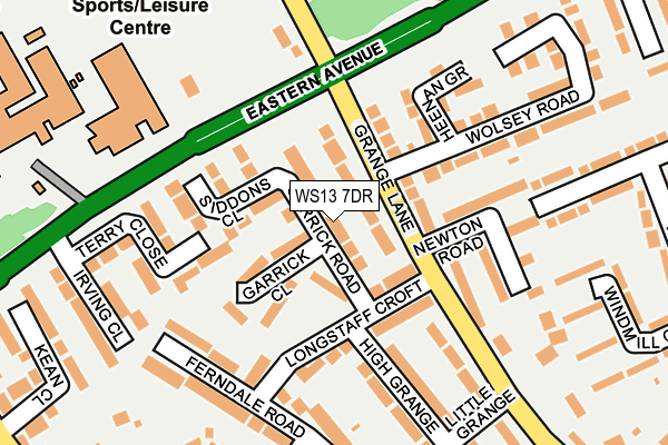 WS13 7DR map - OS OpenMap – Local (Ordnance Survey)