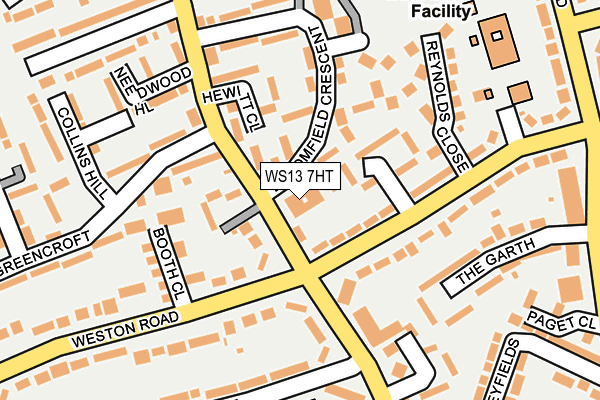 WS13 7HT map - OS OpenMap – Local (Ordnance Survey)