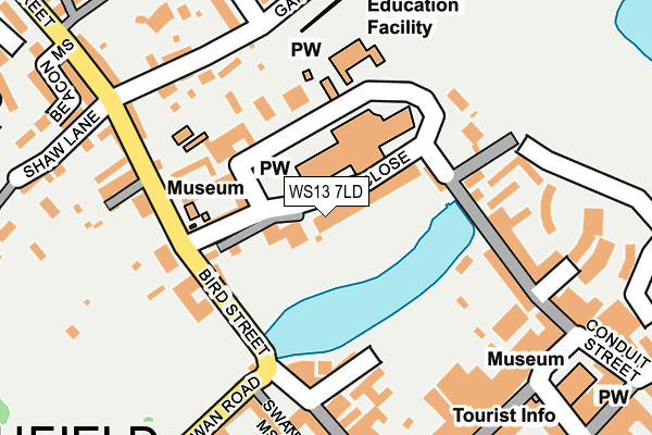 WS13 7LD map - OS OpenMap – Local (Ordnance Survey)