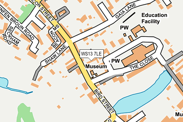 WS13 7LE map - OS OpenMap – Local (Ordnance Survey)
