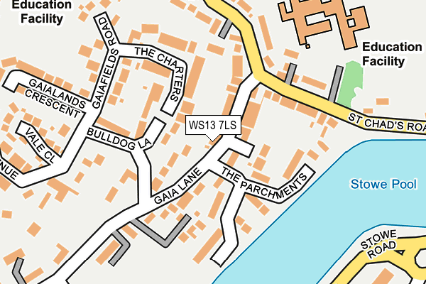 WS13 7LS map - OS OpenMap – Local (Ordnance Survey)