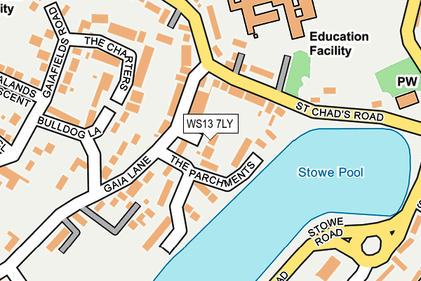 WS13 7LY map - OS OpenMap – Local (Ordnance Survey)