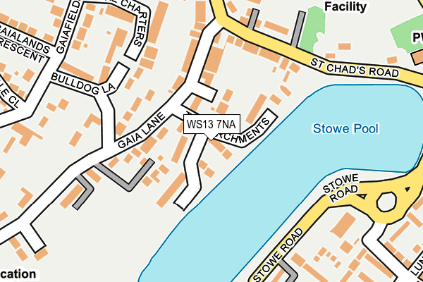 WS13 7NA map - OS OpenMap – Local (Ordnance Survey)