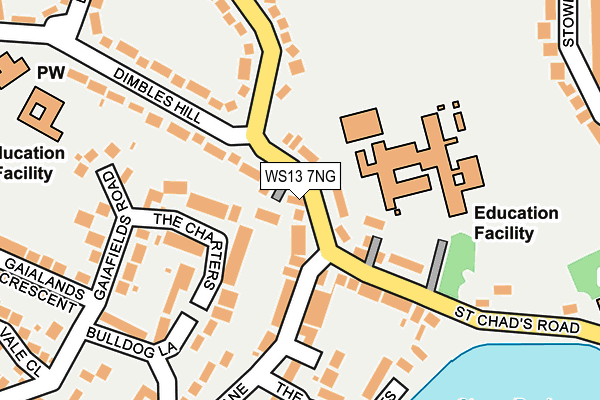WS13 7NG map - OS OpenMap – Local (Ordnance Survey)