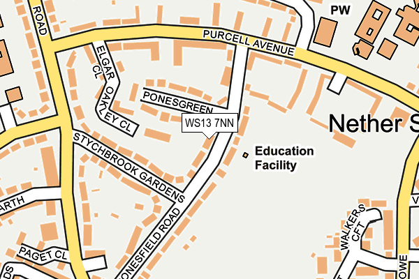 WS13 7NN map - OS OpenMap – Local (Ordnance Survey)