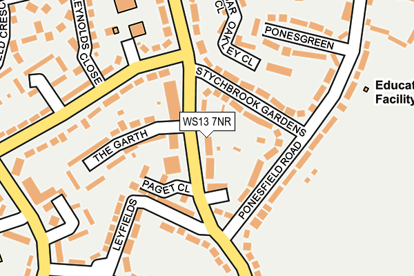 WS13 7NR map - OS OpenMap – Local (Ordnance Survey)