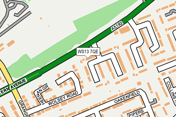 WS13 7QE map - OS OpenMap – Local (Ordnance Survey)