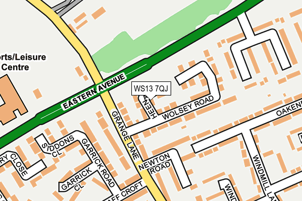 WS13 7QJ map - OS OpenMap – Local (Ordnance Survey)