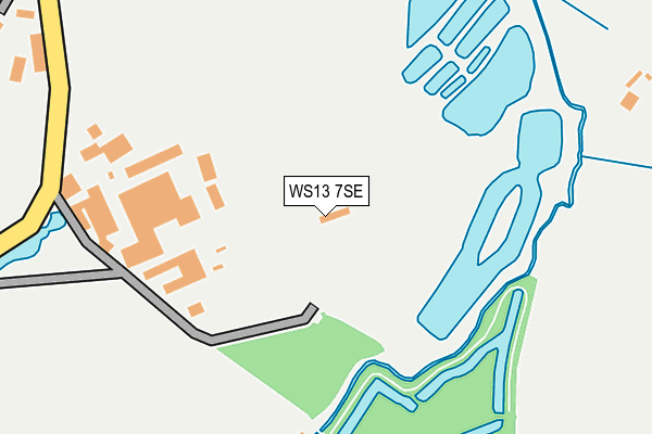 WS13 7SE map - OS OpenMap – Local (Ordnance Survey)