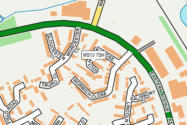 WS13 7SH map - OS OpenMap – Local (Ordnance Survey)