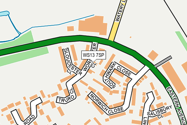 WS13 7SP map - OS OpenMap – Local (Ordnance Survey)