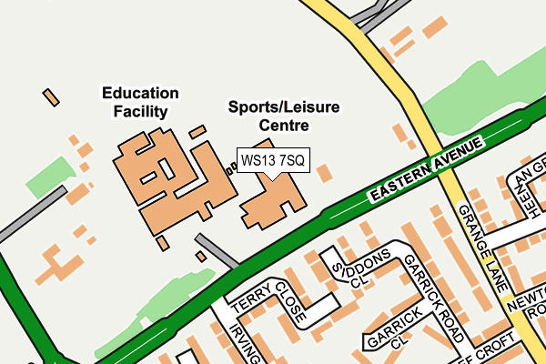 WS13 7SQ map - OS OpenMap – Local (Ordnance Survey)