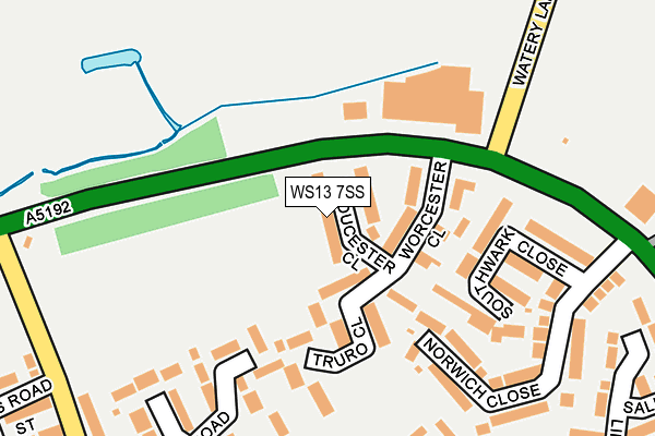 WS13 7SS map - OS OpenMap – Local (Ordnance Survey)