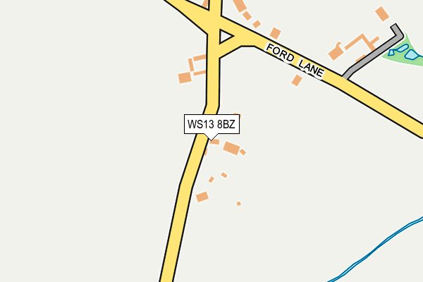 WS13 8BZ map - OS OpenMap – Local (Ordnance Survey)
