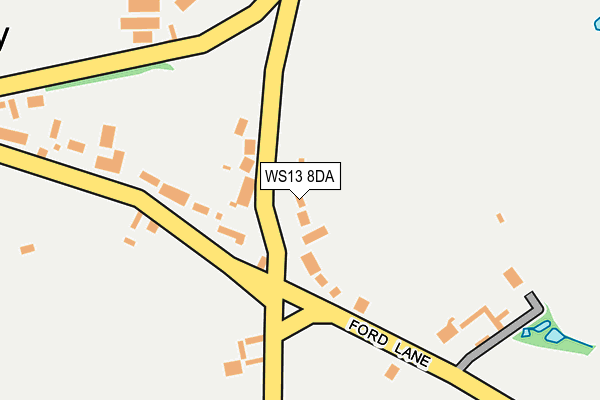 WS13 8DA map - OS OpenMap – Local (Ordnance Survey)