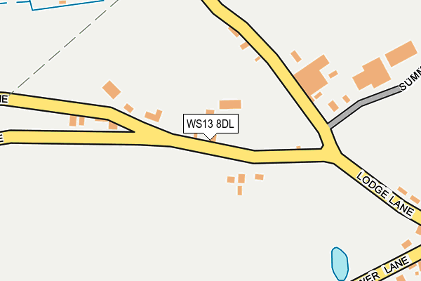 WS13 8DL map - OS OpenMap – Local (Ordnance Survey)