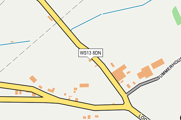 WS13 8DN map - OS OpenMap – Local (Ordnance Survey)