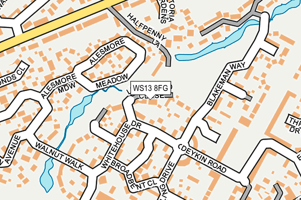 WS13 8FG map - OS OpenMap – Local (Ordnance Survey)