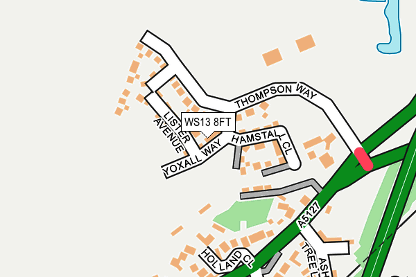 WS13 8FT map - OS OpenMap – Local (Ordnance Survey)