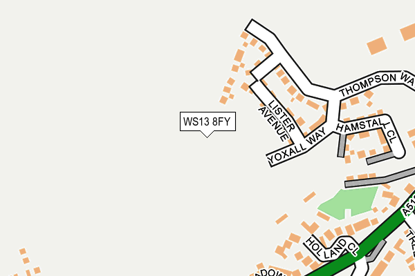 WS13 8FY map - OS OpenMap – Local (Ordnance Survey)