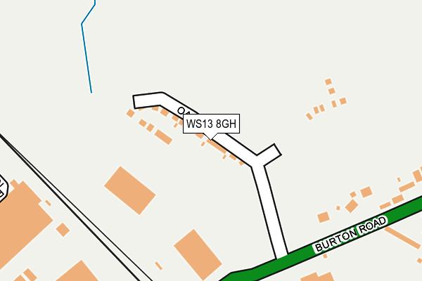 WS13 8GH map - OS OpenMap – Local (Ordnance Survey)