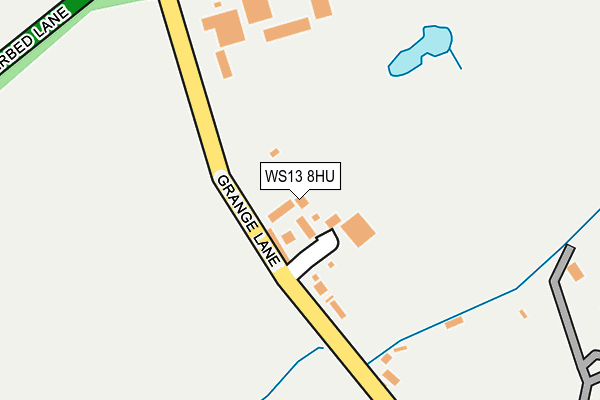 WS13 8HU map - OS OpenMap – Local (Ordnance Survey)