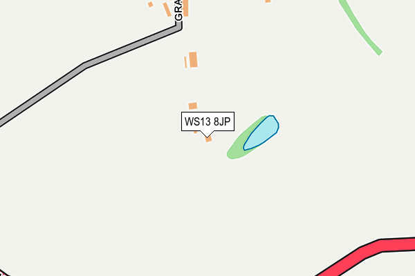 WS13 8JP map - OS OpenMap – Local (Ordnance Survey)