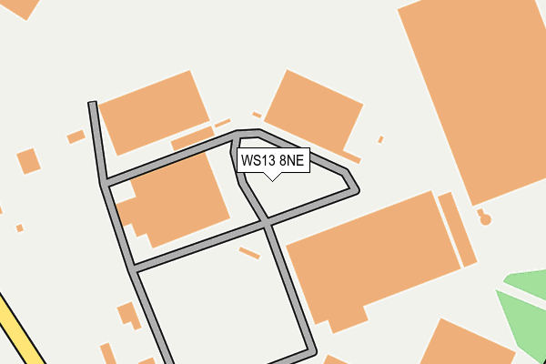 WS13 8NE map - OS OpenMap – Local (Ordnance Survey)