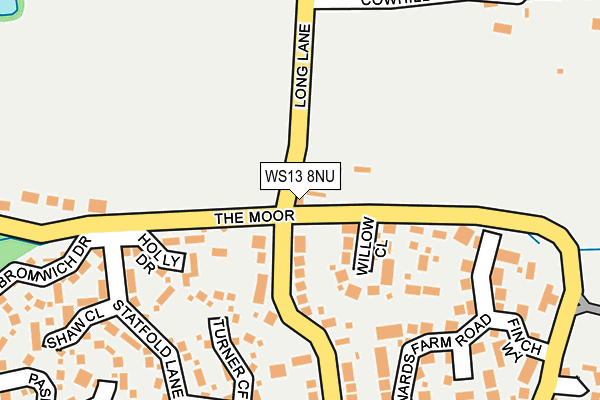 WS13 8NU map - OS OpenMap – Local (Ordnance Survey)