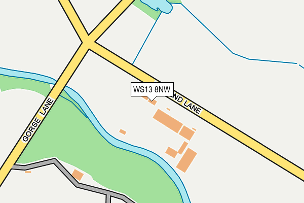 WS13 8NW map - OS OpenMap – Local (Ordnance Survey)