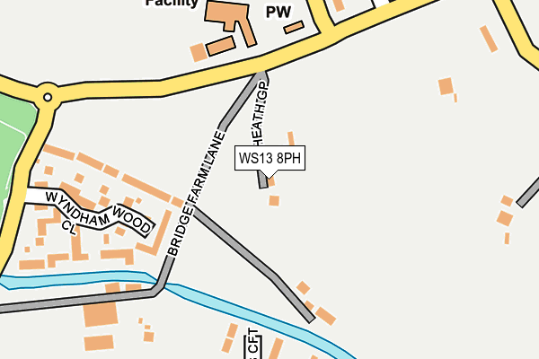 WS13 8PH map - OS OpenMap – Local (Ordnance Survey)