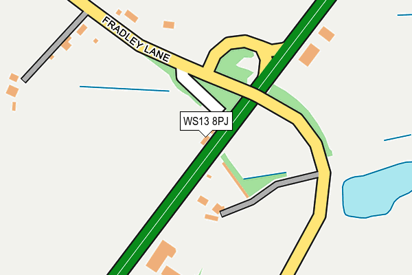 WS13 8PJ map - OS OpenMap – Local (Ordnance Survey)