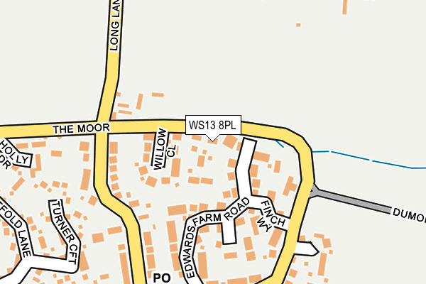 WS13 8PL map - OS OpenMap – Local (Ordnance Survey)