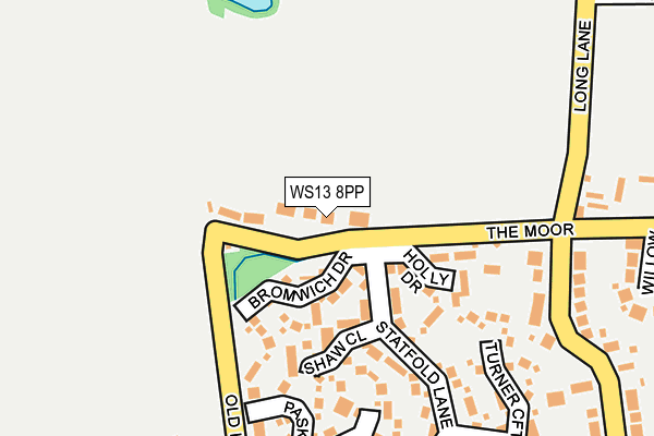 WS13 8PP map - OS OpenMap – Local (Ordnance Survey)