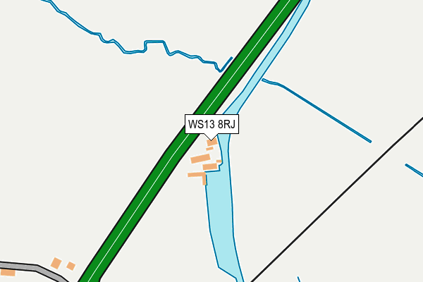 WS13 8RJ map - OS OpenMap – Local (Ordnance Survey)