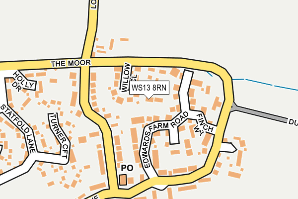WS13 8RN map - OS OpenMap – Local (Ordnance Survey)