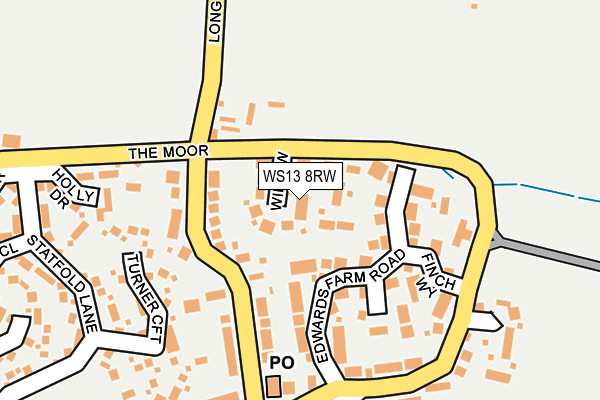 WS13 8RW map - OS OpenMap – Local (Ordnance Survey)