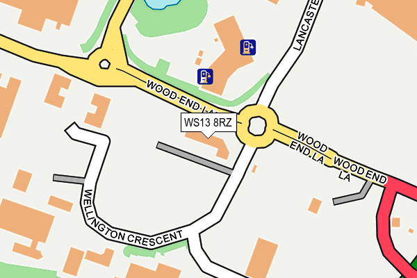 WS13 8RZ map - OS OpenMap – Local (Ordnance Survey)