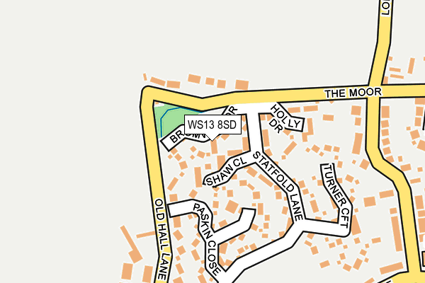 WS13 8SD map - OS OpenMap – Local (Ordnance Survey)