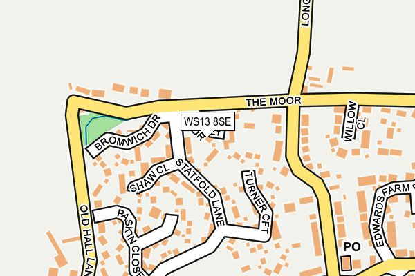 WS13 8SE map - OS OpenMap – Local (Ordnance Survey)